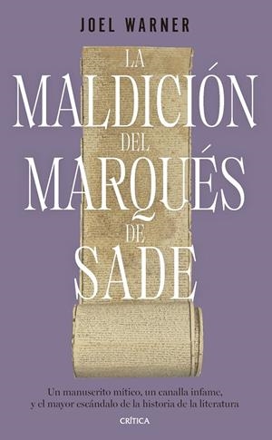 LA MALDICIÓN DEL MARQUÉS DE SADE | WARNER, JOEL