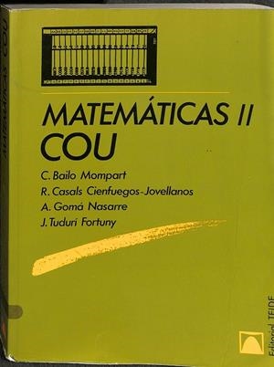MATEMÁTICAS II COU | V.V.A