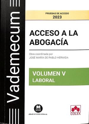 VADEMECUM ACCESO A LA ABOGACÍA. VOLUMEN V. PARTE ESPECÍFICA LABORAL | DEPARTAMENTO DE DOCUMENTACIÓN DE IBERLEY