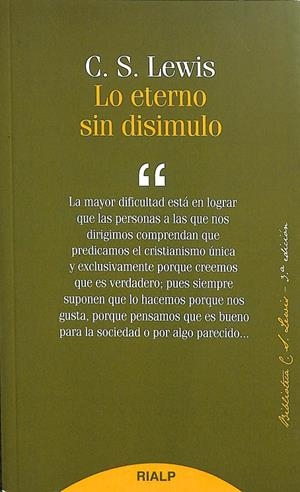 LO ETERNO SIN DISIMULO | LEWIS, CLIVE STAPLES