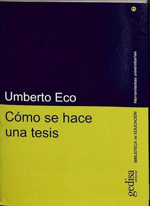 CÓMO SE HACE UNA TESIS | ECO, UMBERTO