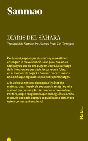 DIARIS DEL SÀHARA | SANMAO